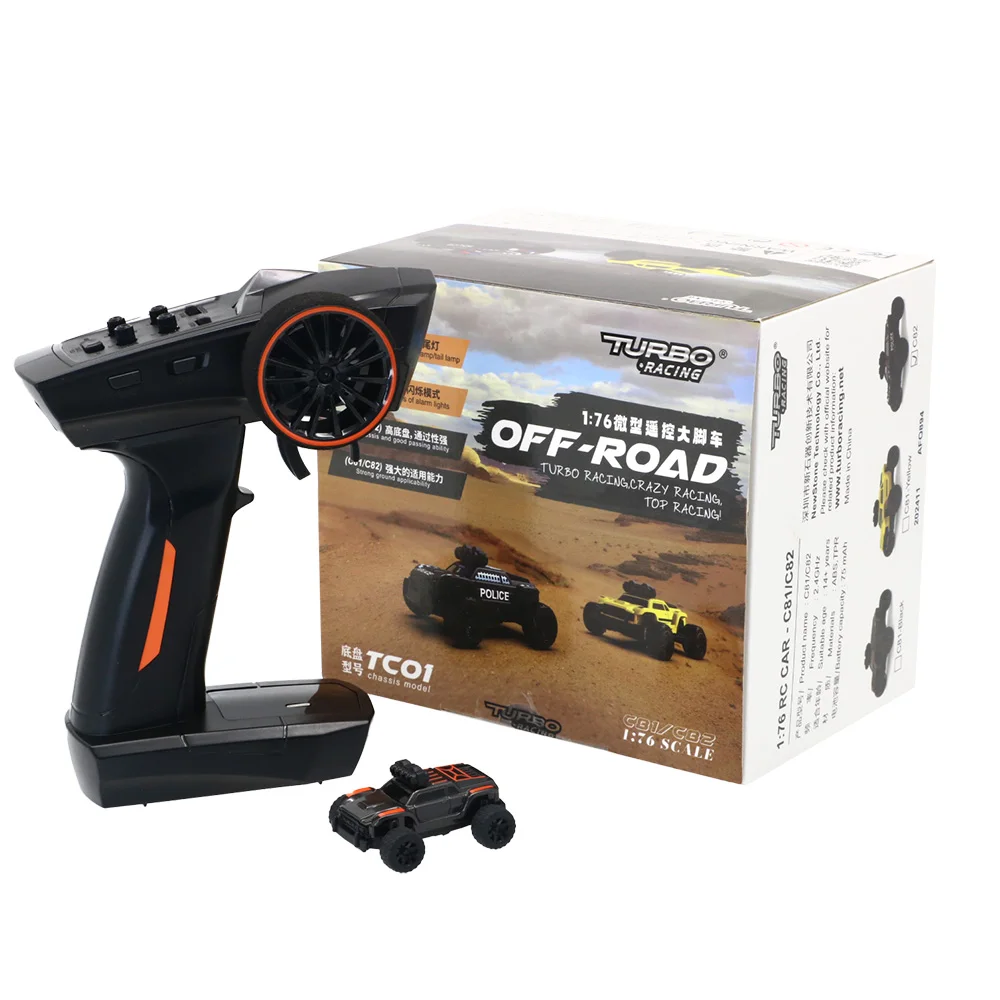 توربو سباق 1:76 C82 C81 صغيرة كاملة النسبي مركبة يتم التحكم بها عن بُعد سيارة RTR مع أضواء باردة للأطفال والكبار هدية لعبة #6