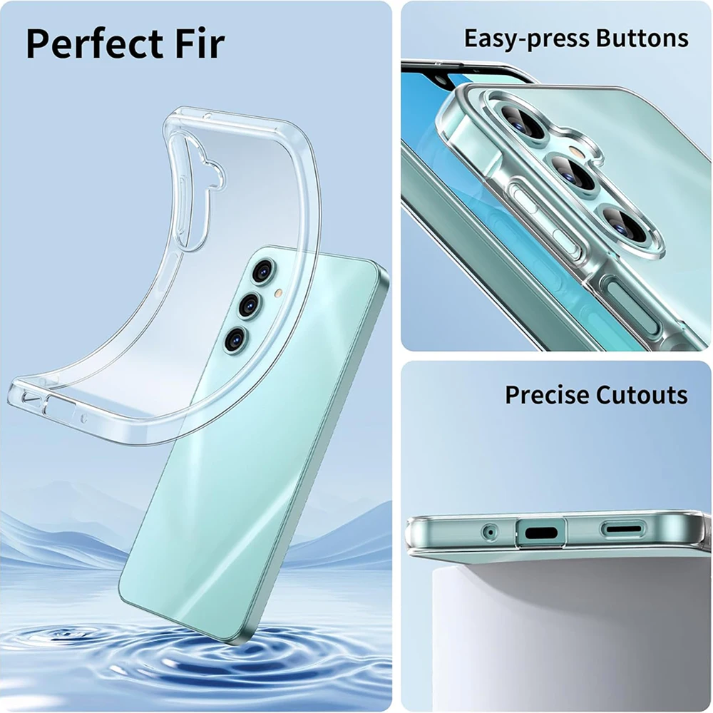Shockproof Silicone Soft Case For Samsung Galaxy A16 4G 5G Ultra Thin Clear Transparent Back Cover For A 16 2024 Fit Shell Coque