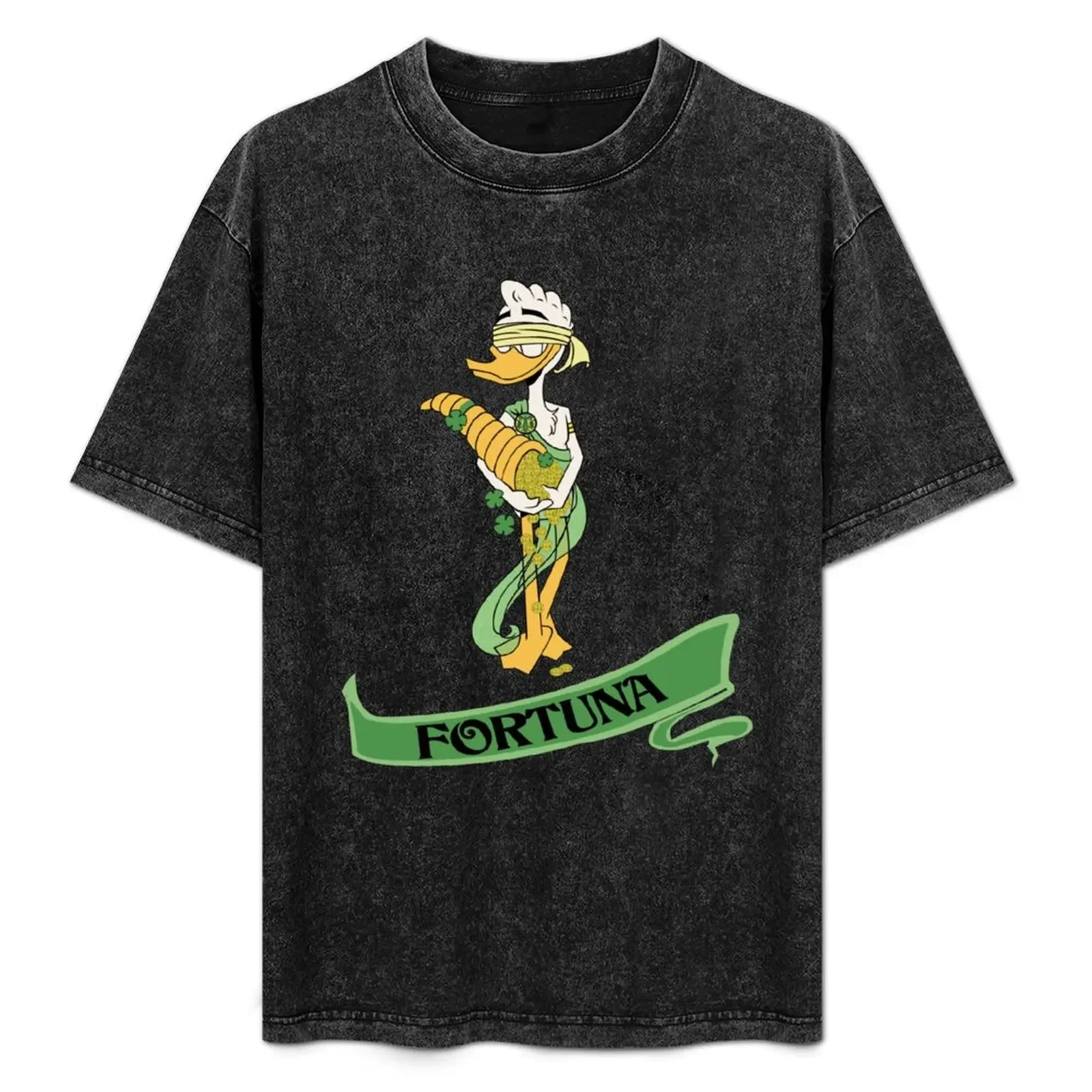 

Gladstone Gander - Fortuna T-Shirt korean fashion summer top graphic shirts mens vintage t shirts