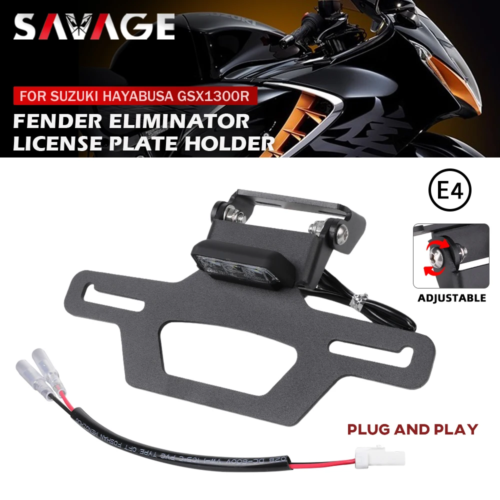 

License Plate Holder LED Light For SUZUKI GSX1300R HAYABUSA 2008-2025 GSX Motorcycle Accessories Tail Tidy Fender Eliminator