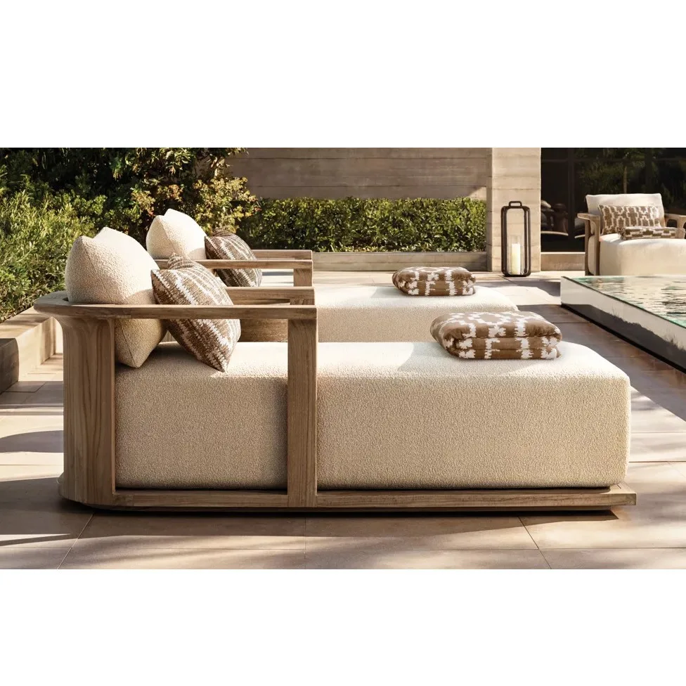 

Hotel Outdoor Furniture Pool Garden Balcony Special Outdoor Lounger Teak Lounger
