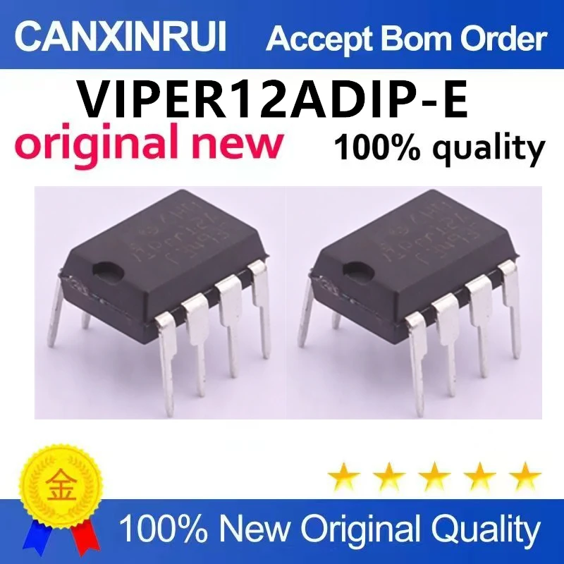 (5-100pieces)Original genuine VIPER12ADIP-E Switching Power Supply (SMPS) voltage regulator DIP-8 chip