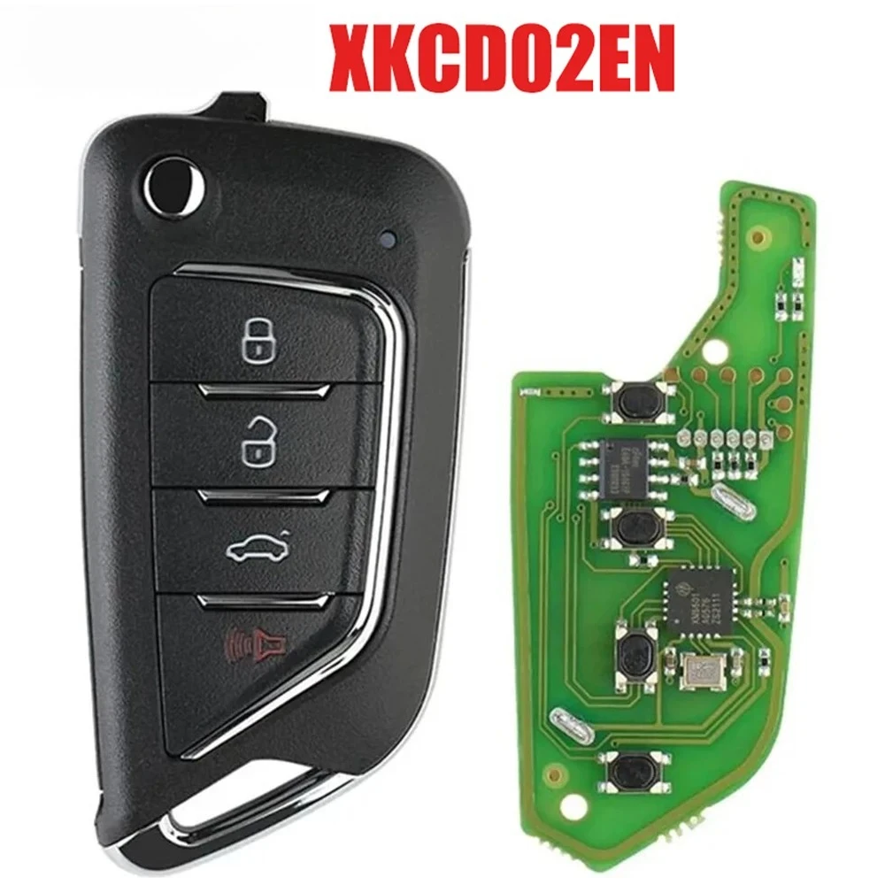 Xhorse 5/10/20pcs  XKCD02EN XKCD06EN Universal Wire Remote Key Fob Flip 4 Button For Cadillac Style For VVDI Key Tool 5Pcs/Lot