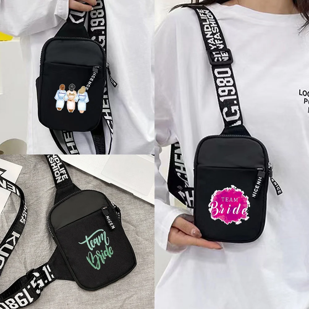 

Chest Pack Trendy Large Capacity Casual Travel Hiking Multi-functional Chest Bags Bride Series One Shoulder Crossbody Bag