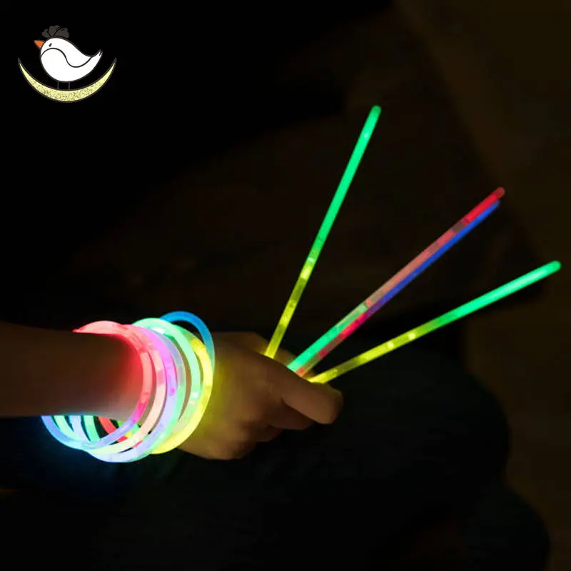 Light Stick Toys Glow Heart Glasses Neon novità bracciali per bambini forniture per feste di compleanno giocattolo a luce fluorescente a 8 colori