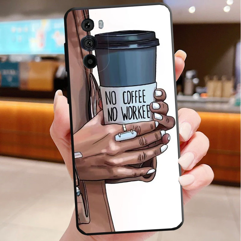 حافظة هاتف لهاتف موتورولا إيدج 50 40 برو 60 50 40 30 Ultra Neo Fusion Moto G85 G72 G53 G54 G84 G13 G32 OK ولكن أول فتاة القهوة #2