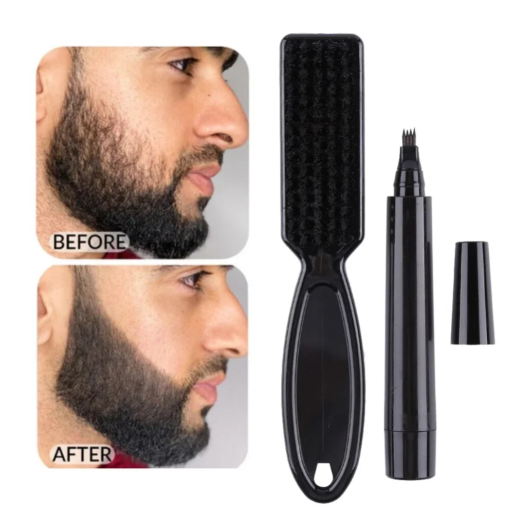 Homens Barba Crescimento Caneta Cabelo Facial Bigode Reparação Forma Rebrota Caneta Barba Enhancer Nourish Shaping Anti Hair Loss Styling Kit