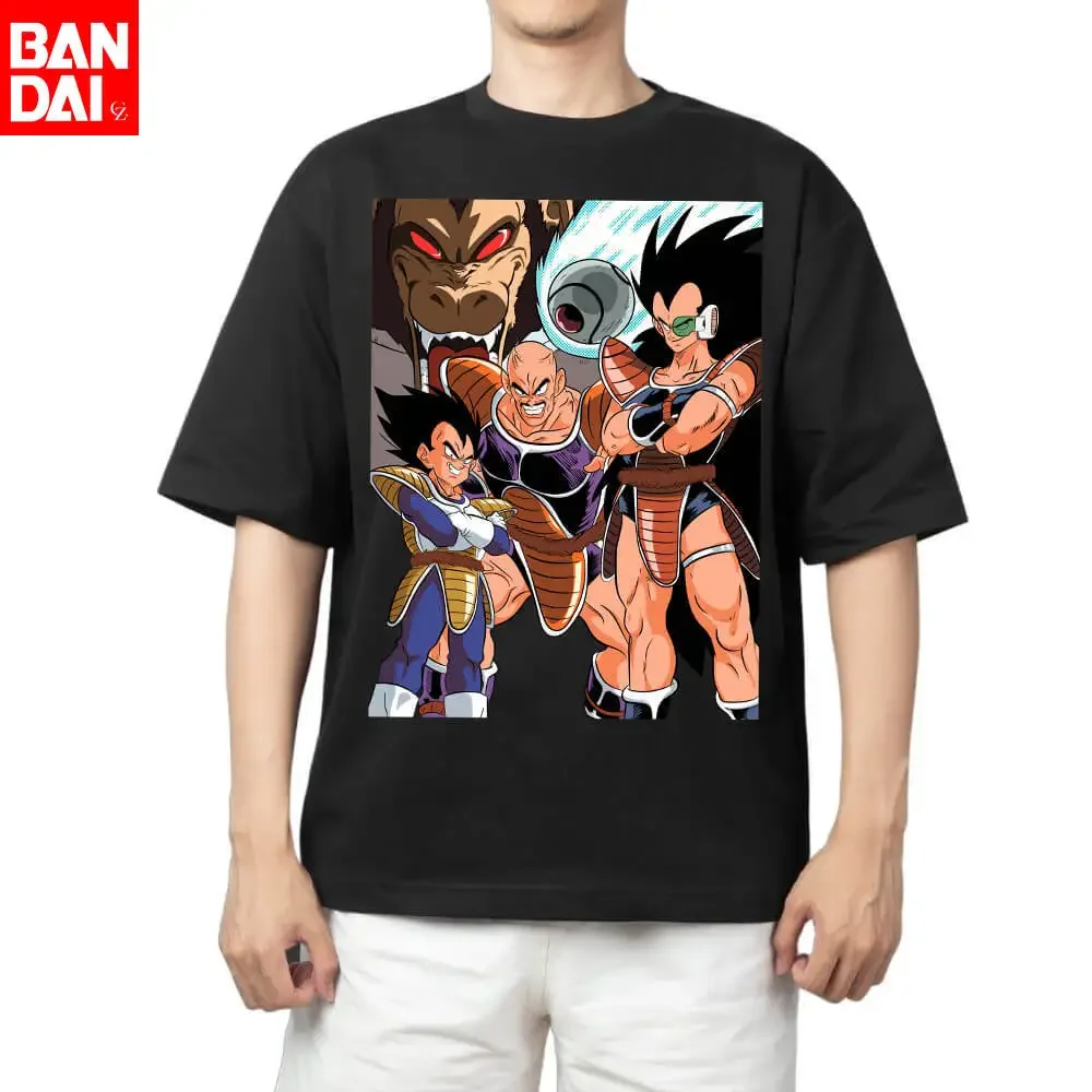 

dragon ball saiyan saga vegeta nappa raditz great ape anime print t shirt men 2026 summer casual streetwear oversized cotton
