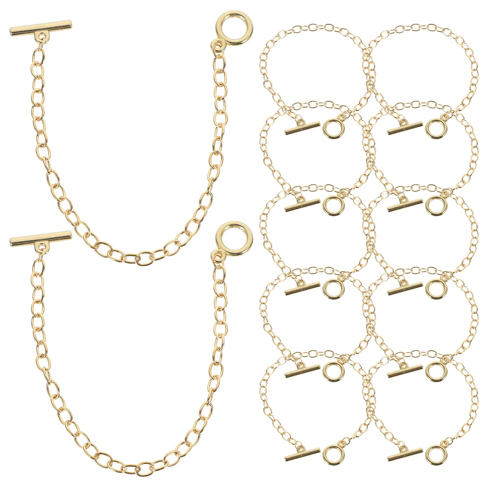 

30pcs Ot Clasp Chain Bracelets For Women Exquisite Alloy Wrist Jewelry Durable Rust-Resistant Fashion Diy Bracelet Making