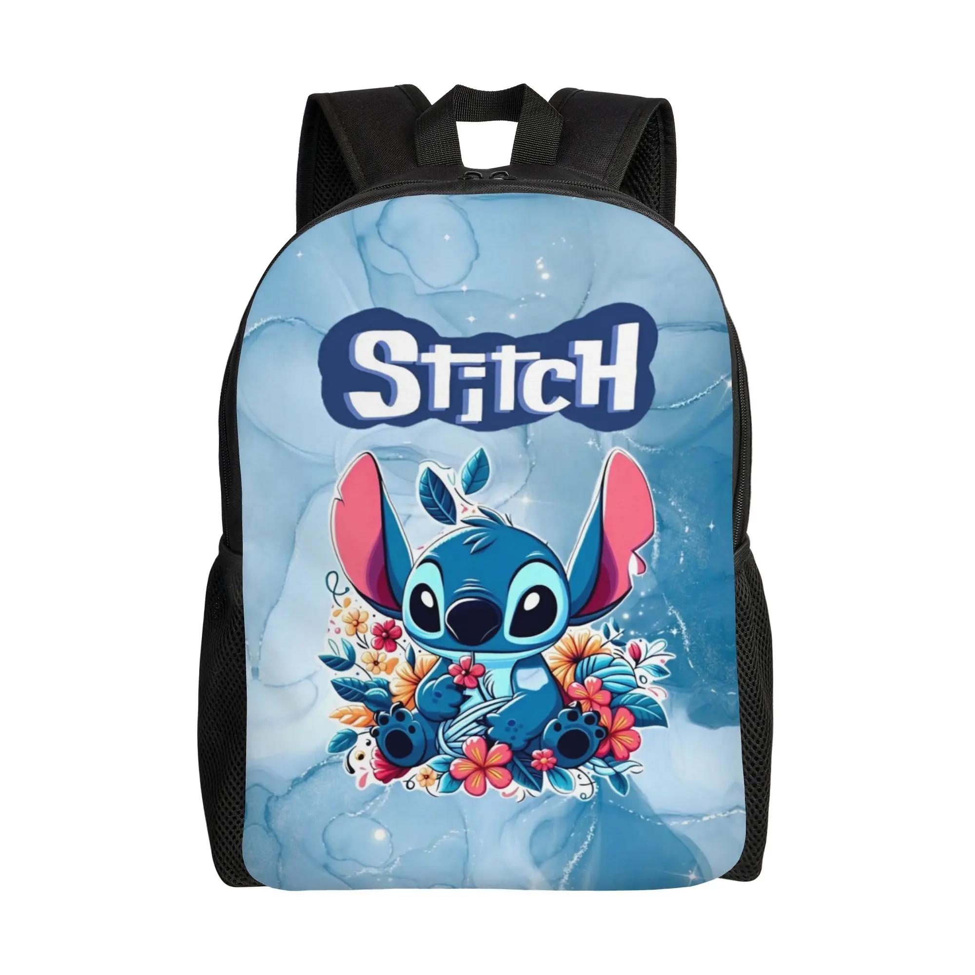

Милый рюкзак с принтом Лило и Стич для мальчиков, мягкий, из полиэстера, стильный, для старшей школы, дорожный, дизайнерский ранец