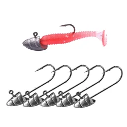10Pcs Tumbler Head Fishing Jig Hooks 2.5g 3.5g 5g Weight Stainless Steel Fishhook For Soft Worm Bait Fishing Accessories