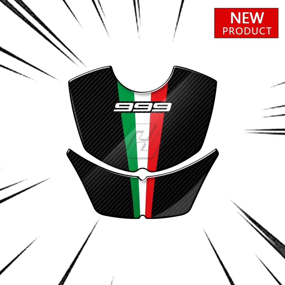 

Защитная наклейка на топливный бак мотоцикла, украшение, подходит для Ducati 999 2003-2006, 3D смола, внешний вид из углеродного волокна