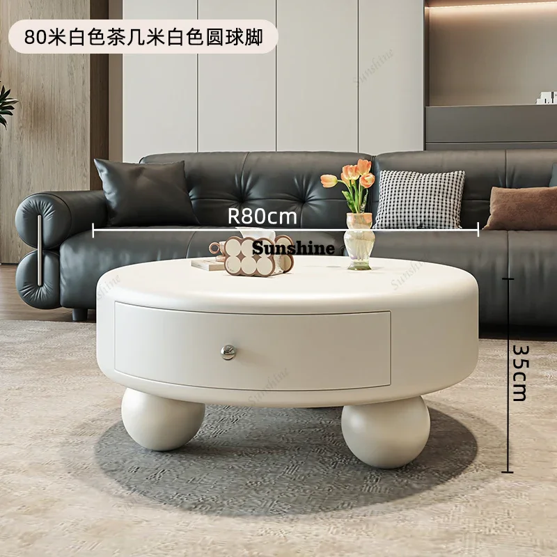 TDLuxury Simple Coffee Table Space Saving Vintage Elegant  Side Table Glam Modern Sedentary Table Home Furniture