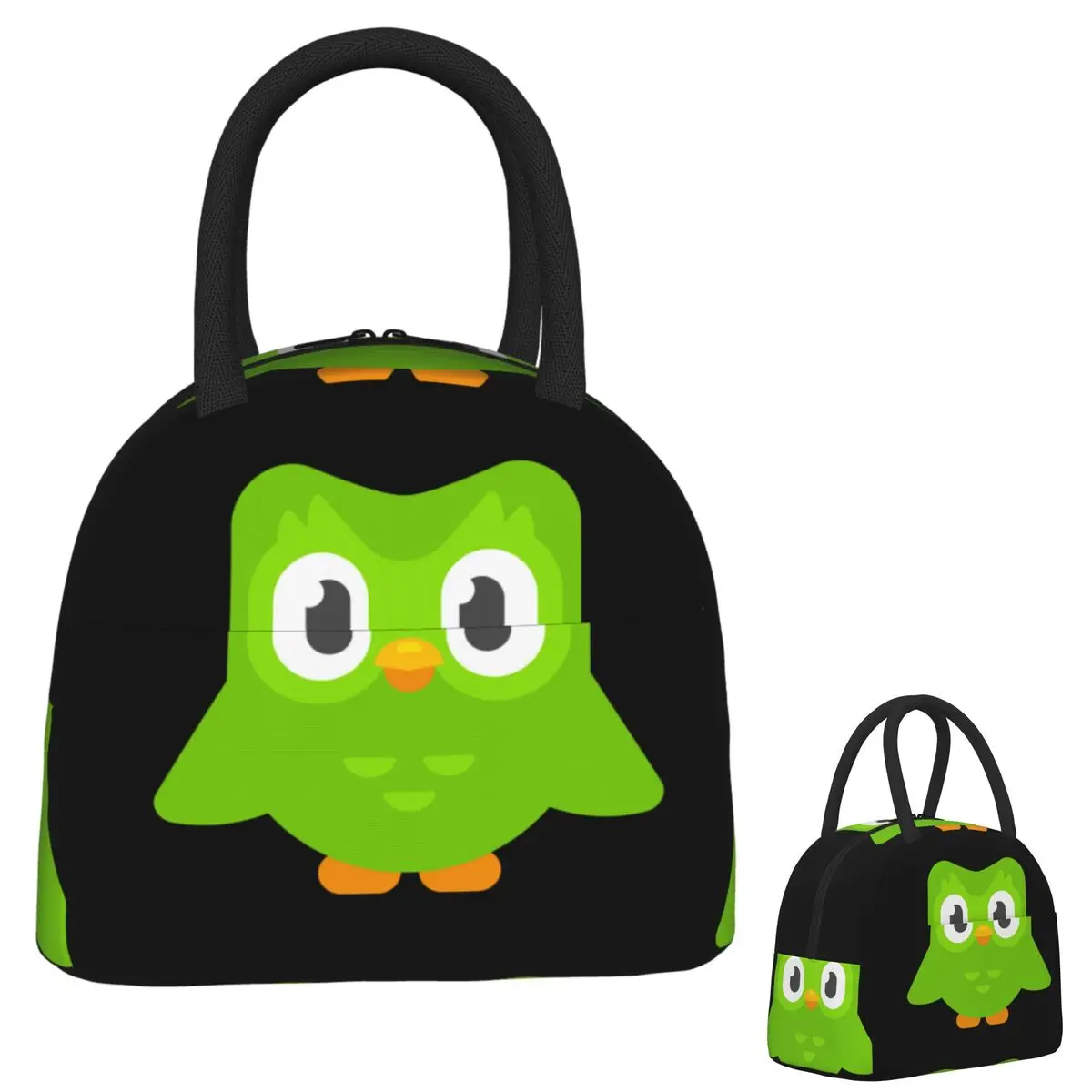 

Duolingo Owl Duo Lunch Bags Insulated Bento Box Portable Lunch Tote Resuable Picnic Bags Thermal Bag for Woman Kids Travel