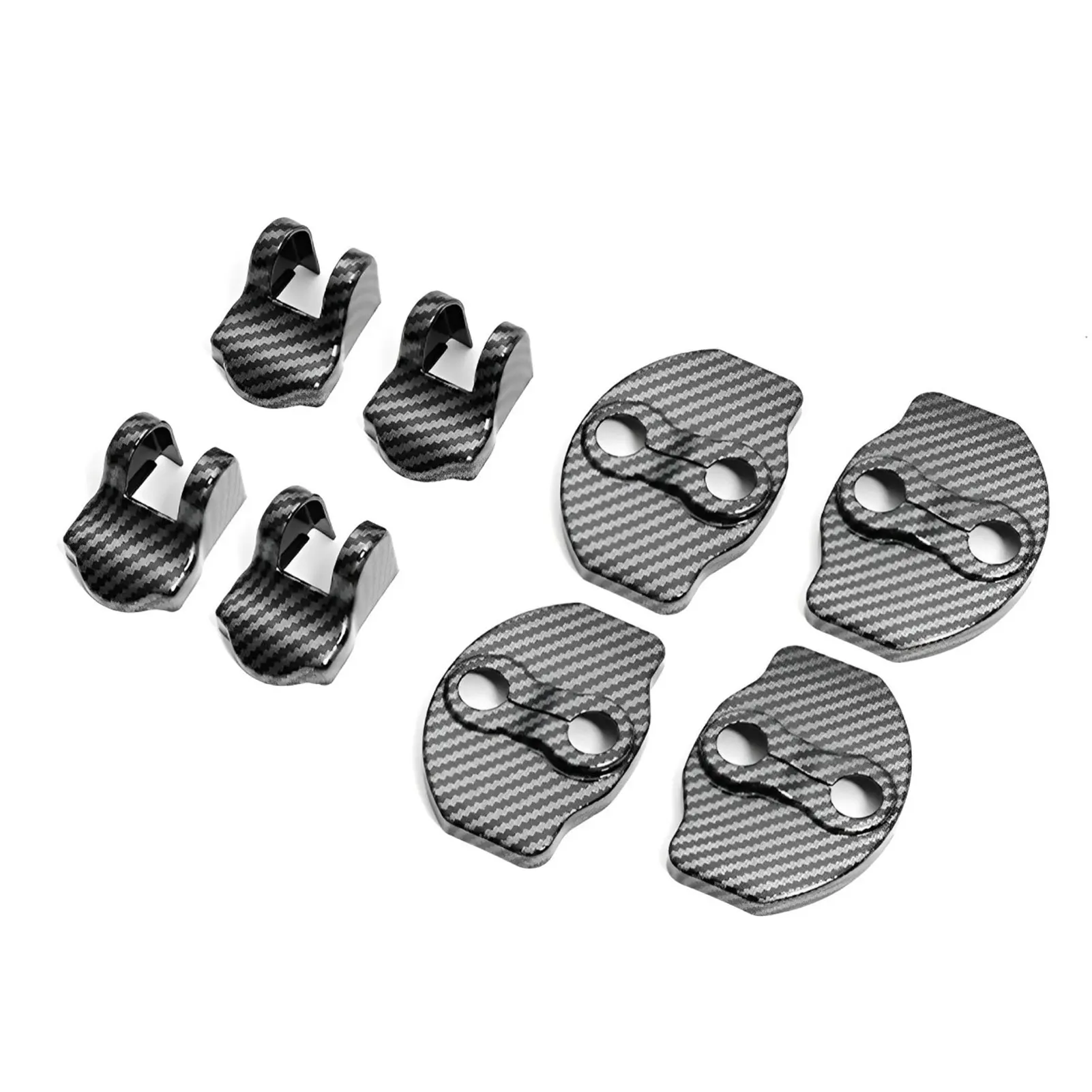 8pack/lot Door Lock Cover Protector Carbon Cover Door Lock Cover For Model 3 Model Y Fashionable