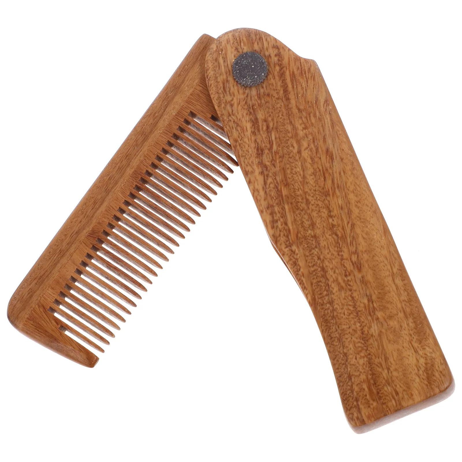 

1 шт. Складная деревянная расческа из сандалового дерева, портативная, антистатическая, с удобной ручкой, для массажа кожи головы, для путешествий