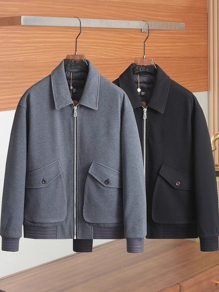

LP lapel white duck down men's down jacket