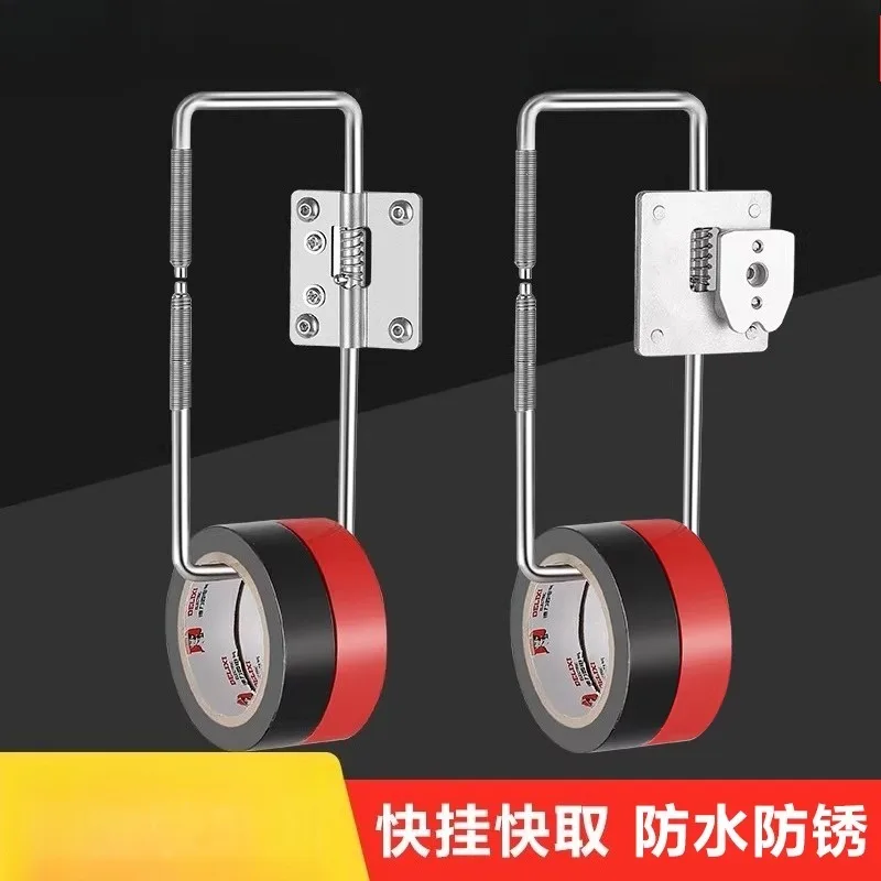 Tape storage device, electrical tape hanging around the waist, monitoring and installation, universal buckle for plumbers