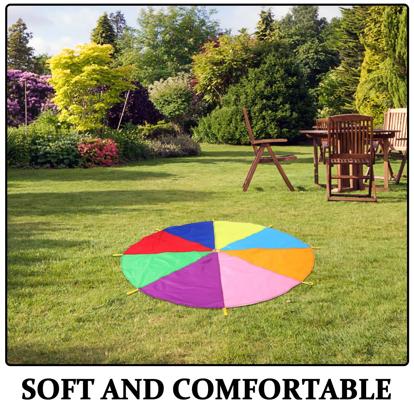 Parachute arc-en-ciel pour enf - Kids Outdoor Gym avis et prix