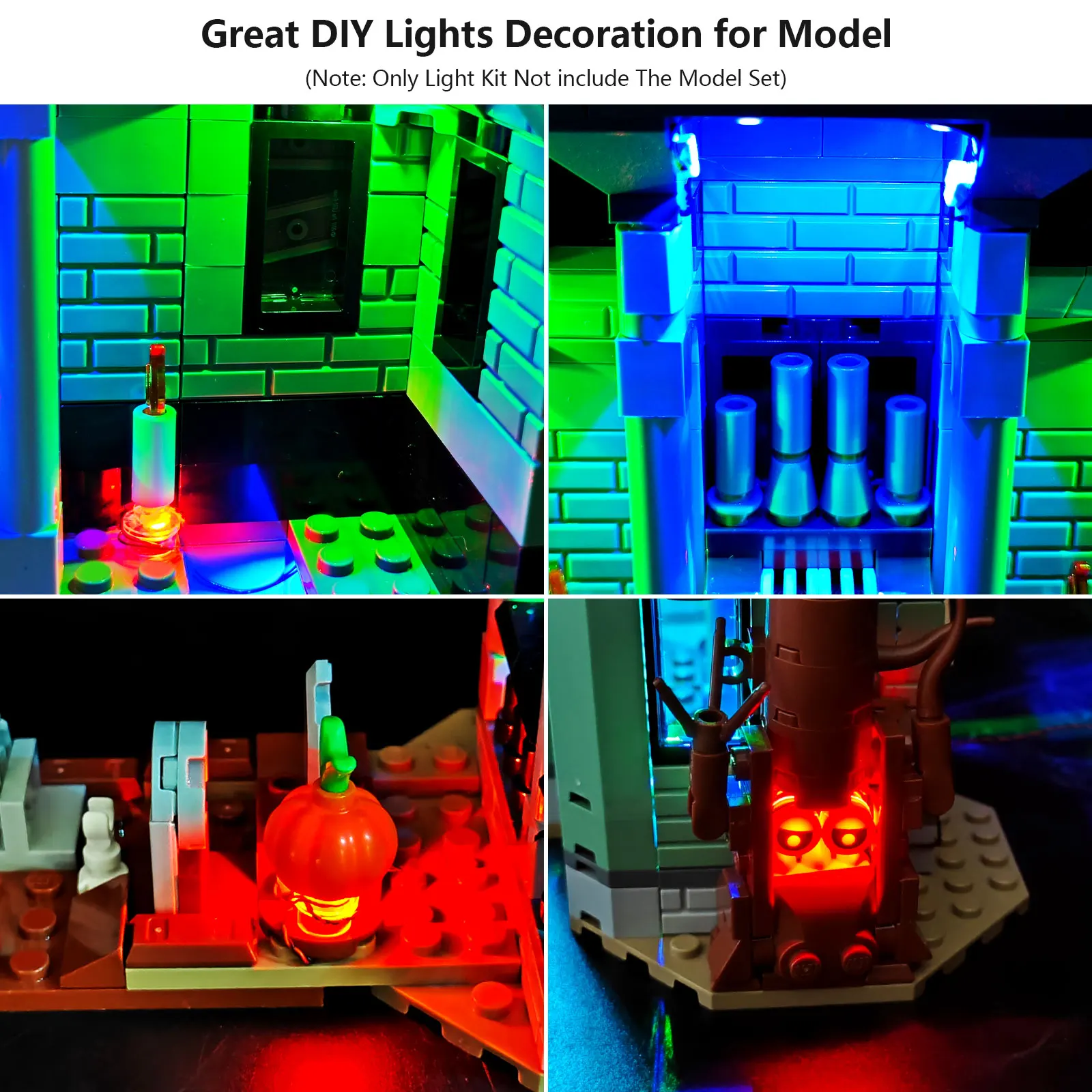 LYBMTWF LED Lighting Kit Compatible with Lego 31167 Haunted Mansion Building (NOT Include The Model Bricks)