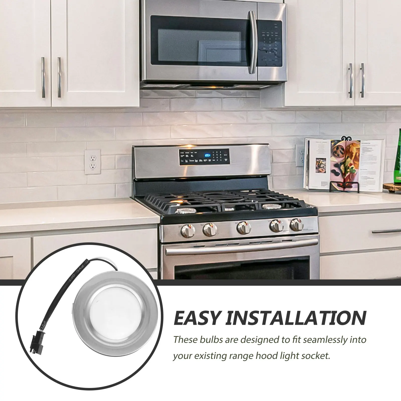

LED Cold Light Bulb for Range Hood Kitchen Appliance Replacement Bright Illumination Waterproof Fits Hoods Under Cabinet