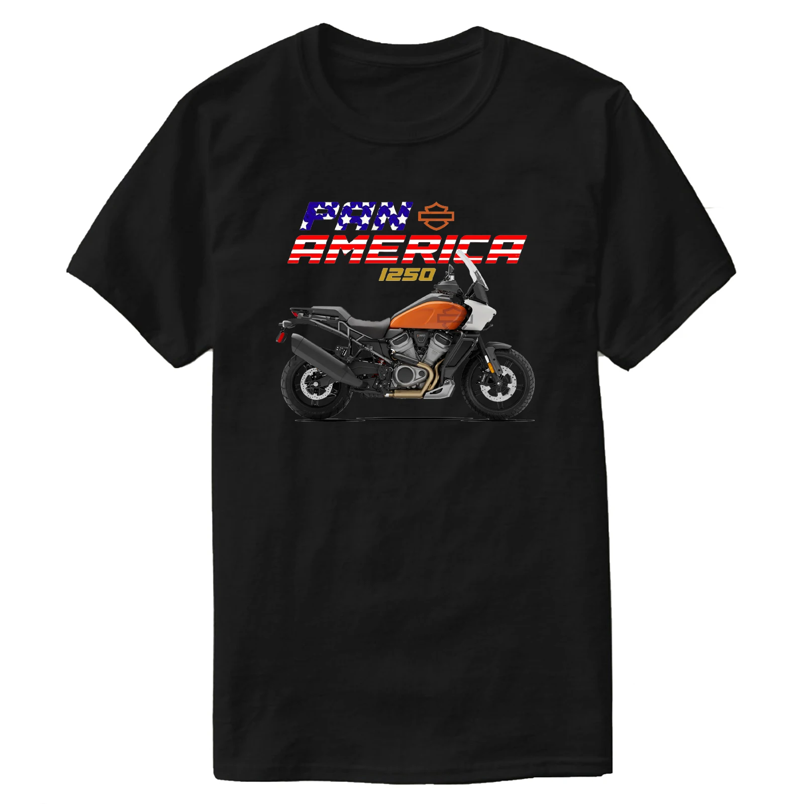 H-D Pan America 1250 Motorcycle Fans Gift T-Shirt 100% Cotton O-Neck Short Sleeve Summer Casual Mens T-shirt Rider Streetwear