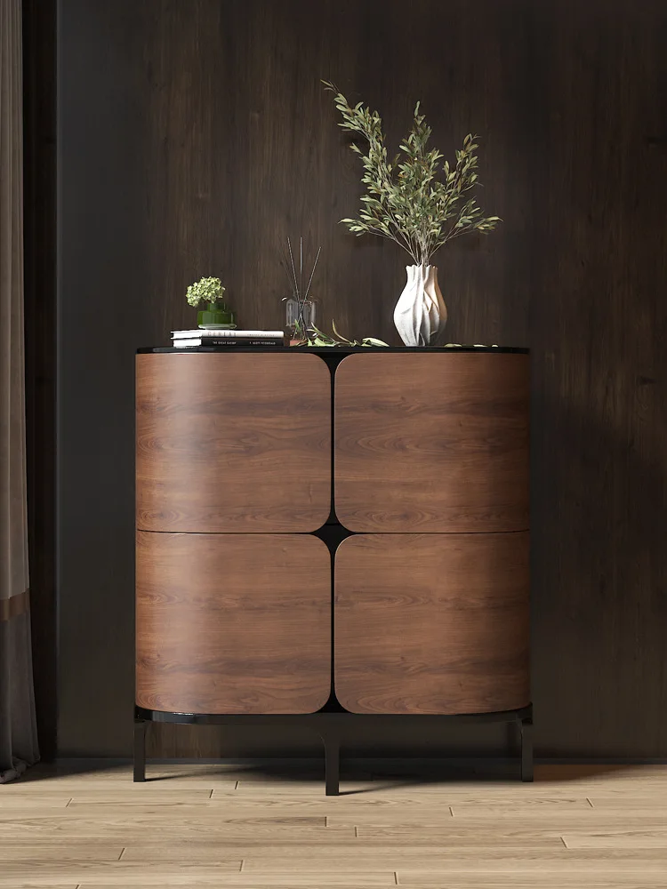 Minimalist storage cabinet, dining side cabinet, bedroom locker, modern simple side several oval bedside tables