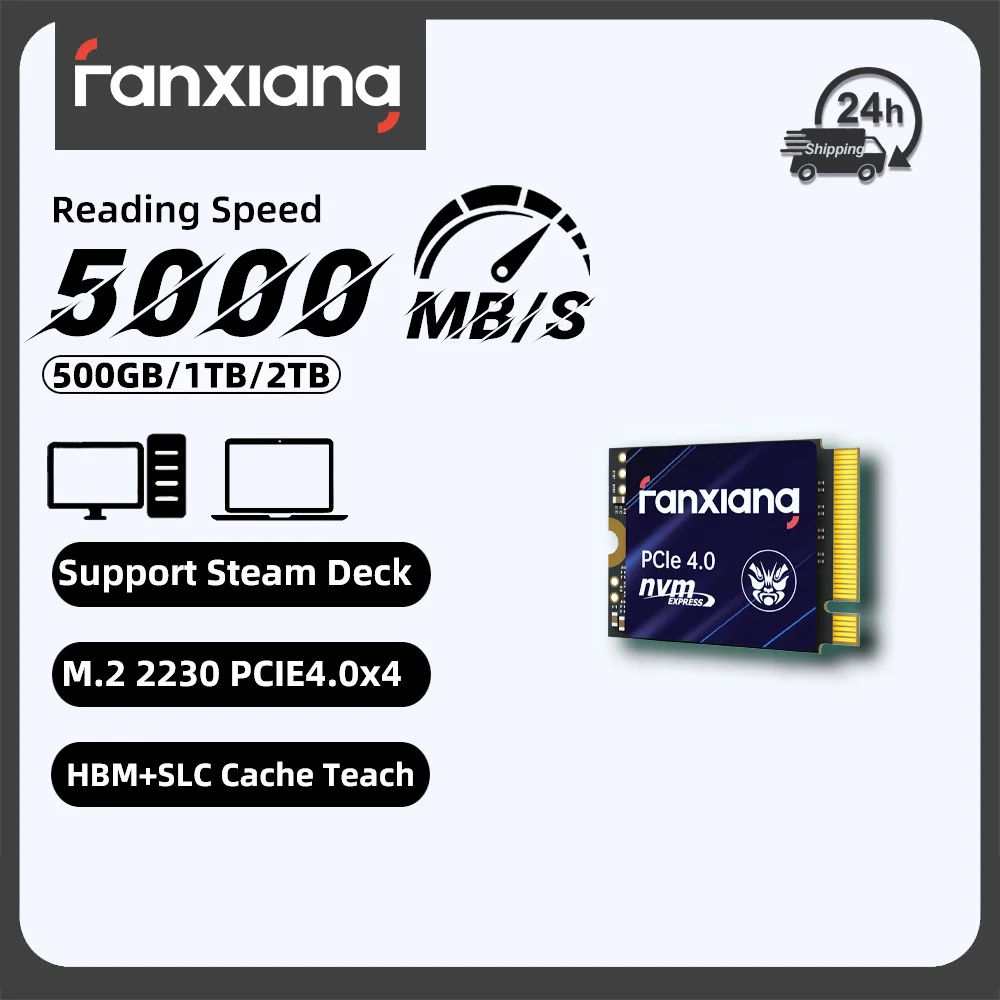 Fanxiang S700 M.2 SSD 5000MB/s M.2 2230 500GB 1TB Hard Disk PCIe4.0x4 NVMe Internal Solid State Drive For Steam Deck Surface Pro