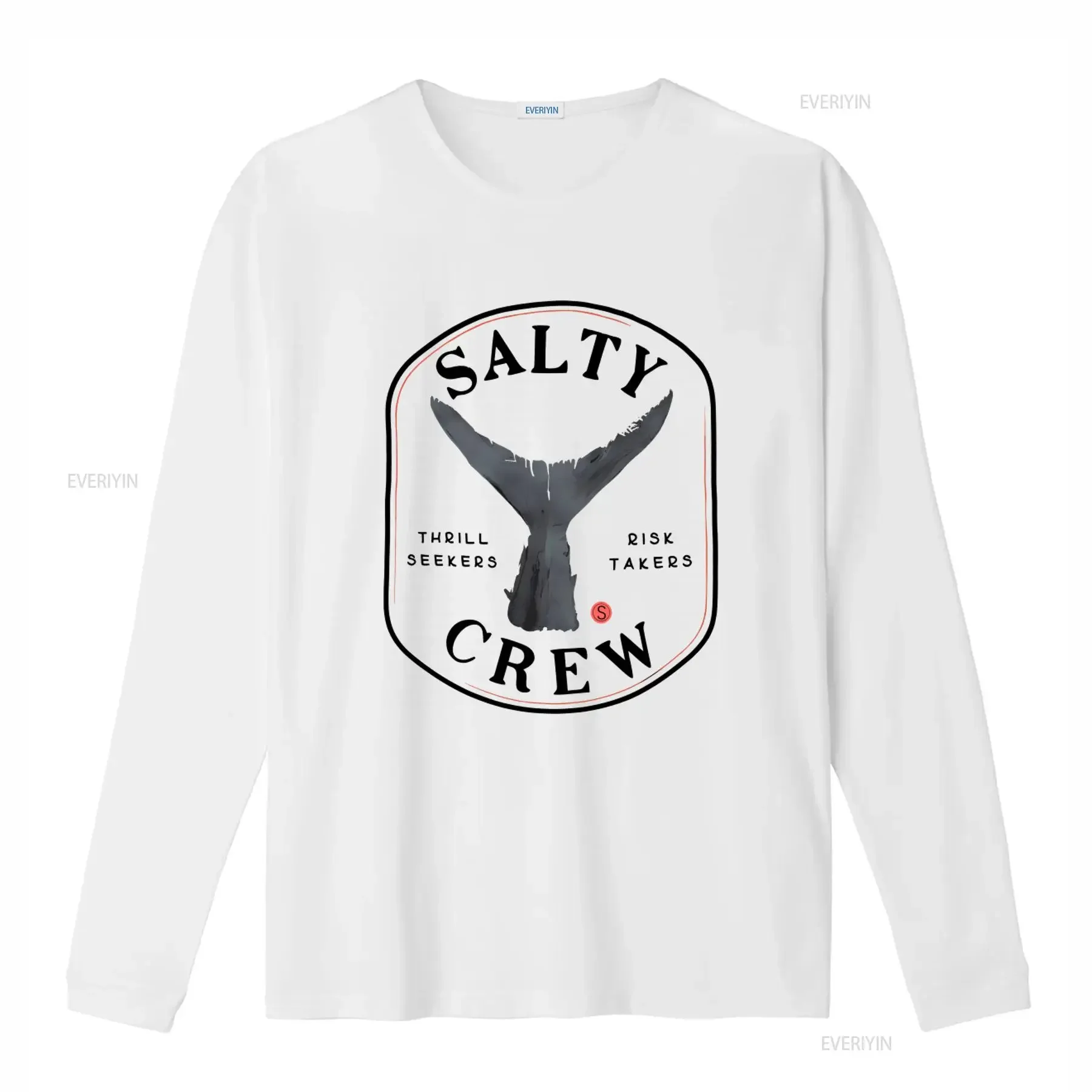 SALTY CREW Mens M Black T Shirt Thrill Seekers Risk Takers Fish Fishing Design TEE vintage Washed streetwear Stretched Slightly