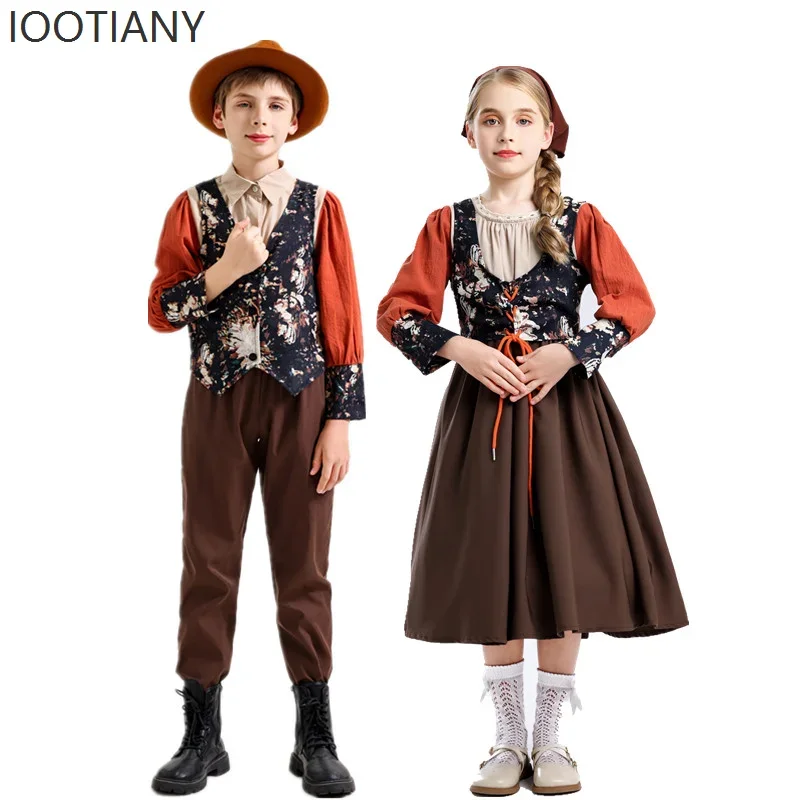 

CosplayHalloween Medieval Children Western Cowboy Woody Cartoon Fantasia Boys and Girls Carnival Party Stage Role Playing Costum
