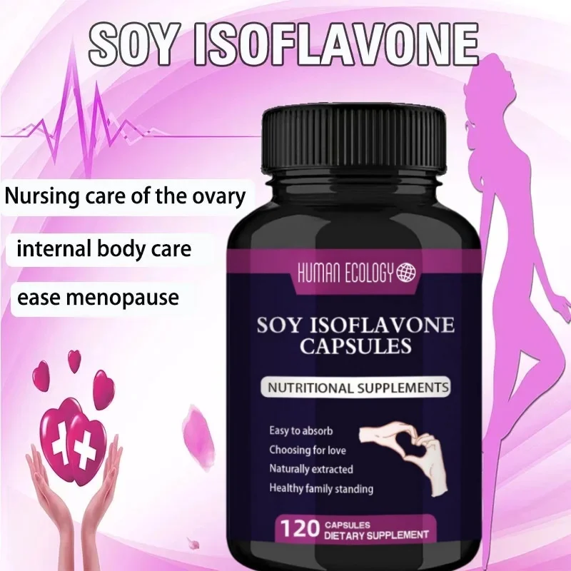 Sojové isoflavones, 60mg (plant sloučeniny speciálně koncentrovaný z soybeans, jakýsi dle genistein, daidzein, a glycine)