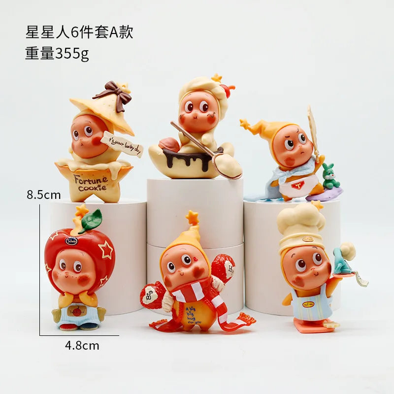 6 قطعة وميض وميض بي ليتل ستار سلسلة صندوق أعمى اللعب Kawaii أنيمي عمل الشكل مفاجأة صندوق غامض دمى الفتيات هدية