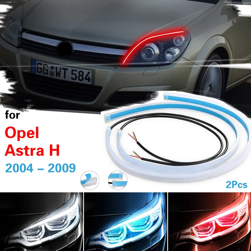 

Daytime Running Light Strip For Opel Astra H 2004-2009 Flexible Waterproof Led Signal Light Headlight DRL Start-Scan Flow Lamp