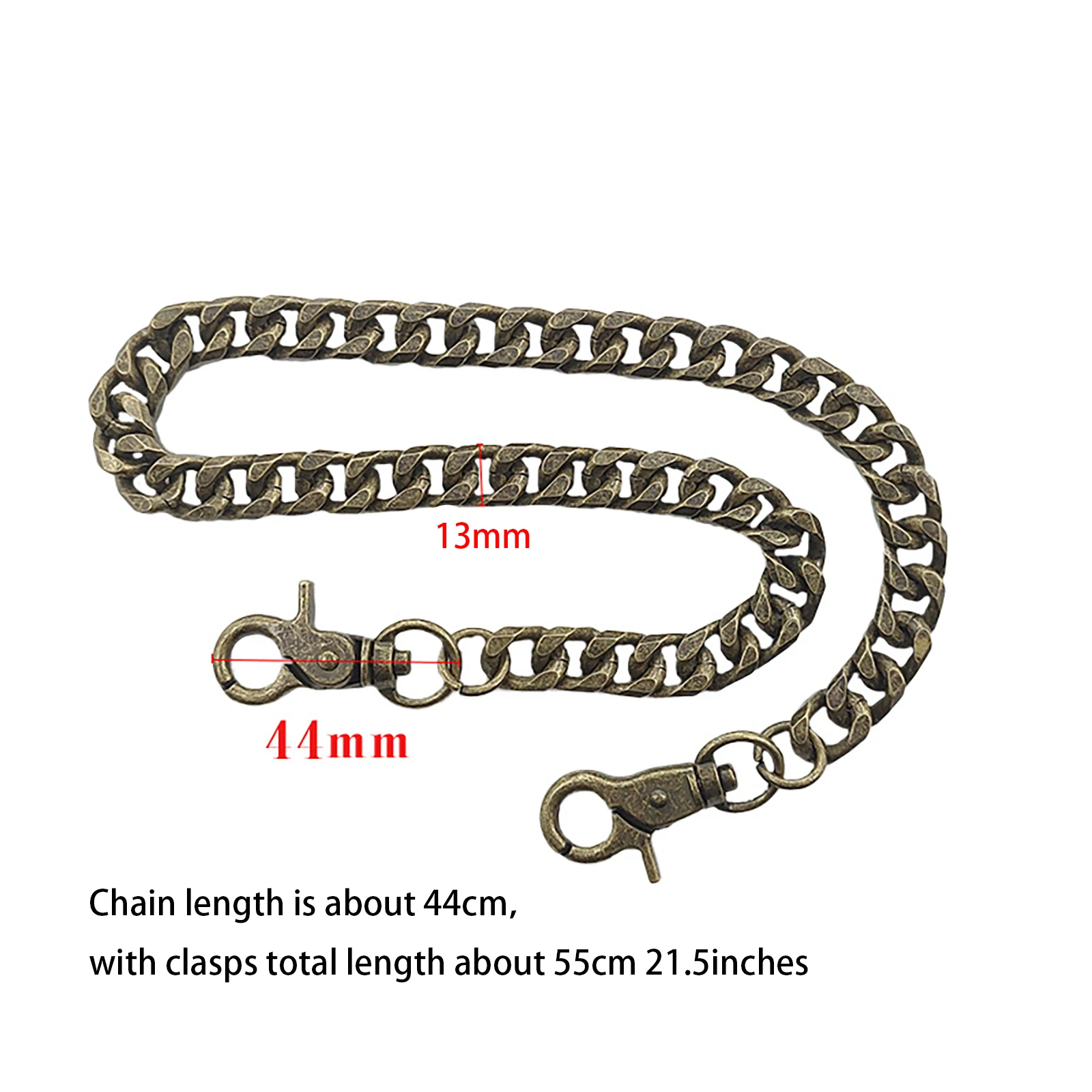 Hippop punk large heavy wallet trouse biker jean chain keychain Miami cuban link chains Screw shackle