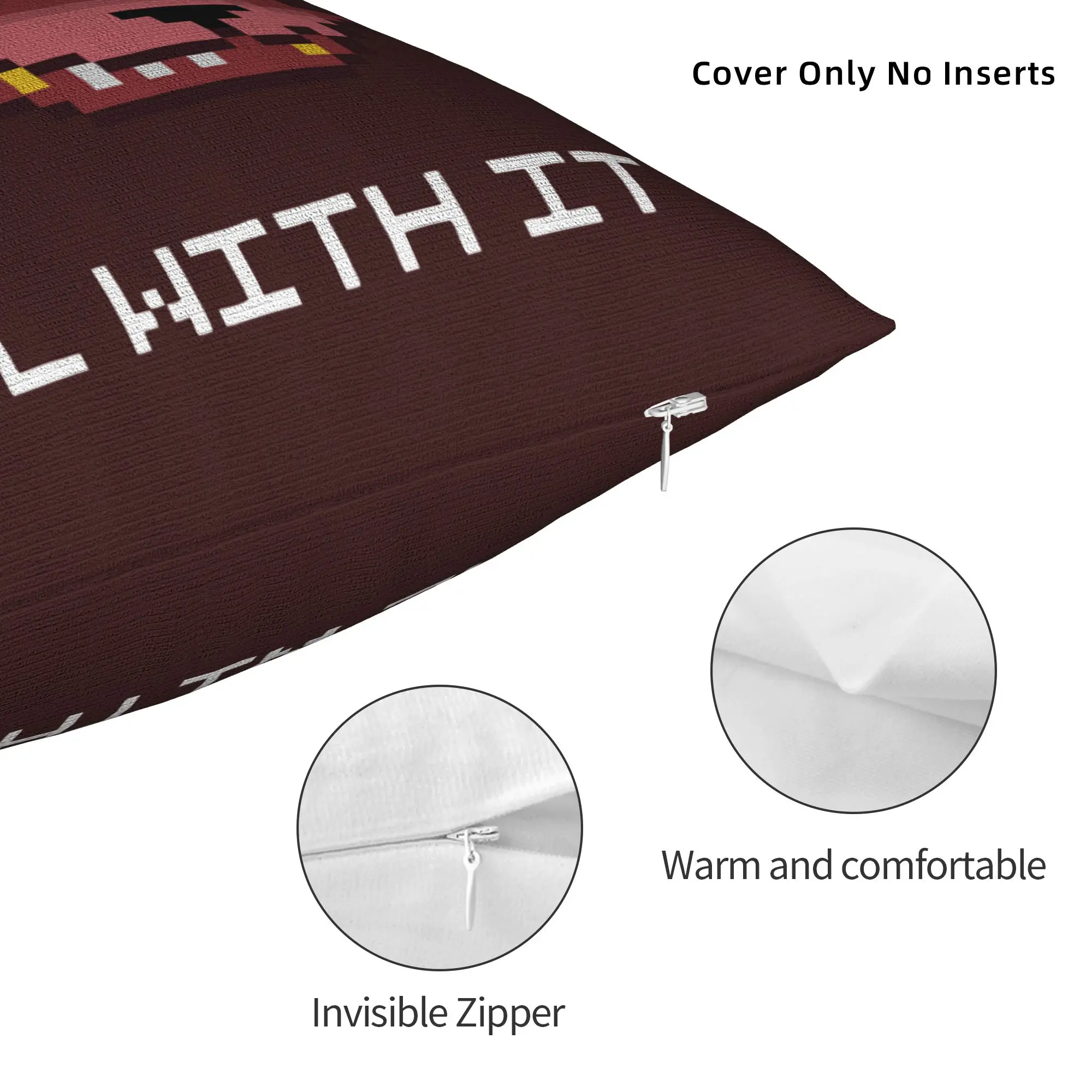 FNAF Foxy Deal With It Square Pillow Case  Cushion Cover Awesome Polyester Decor Pillowcase for Living Room 18