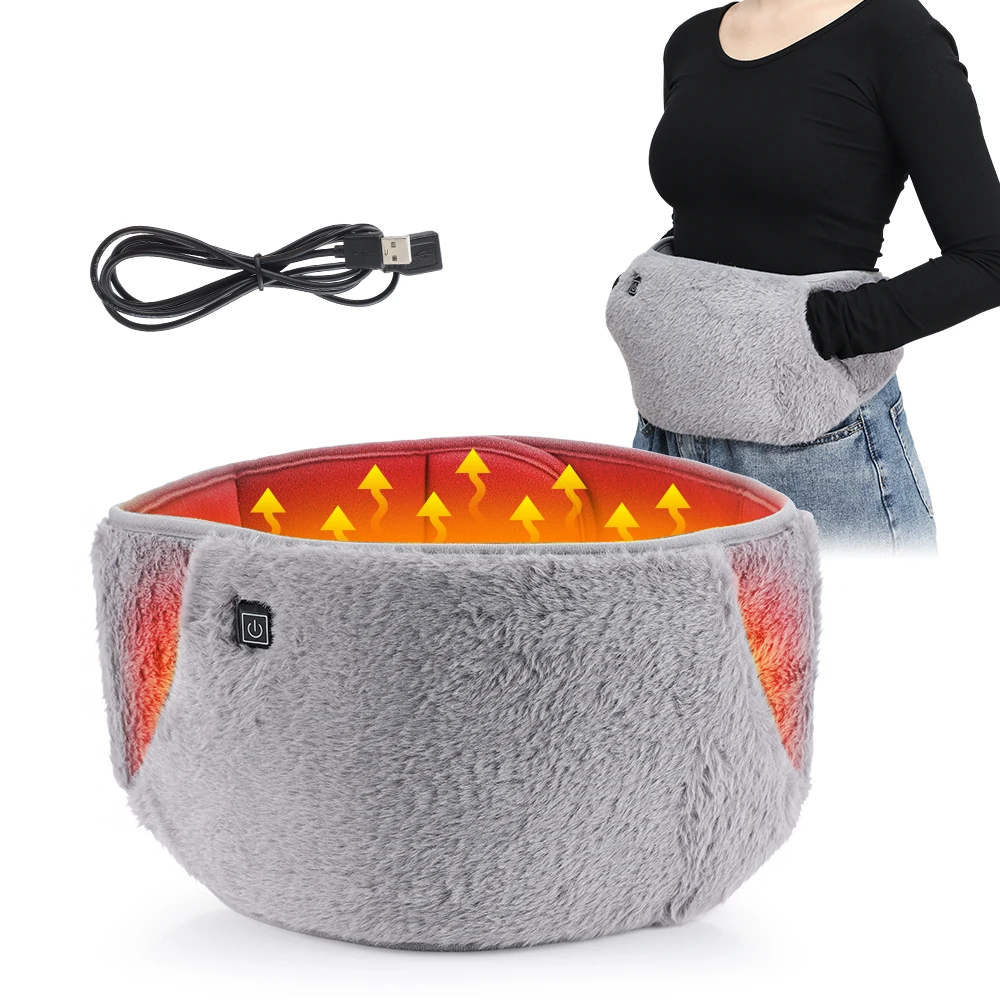 Lady Uterus Warming Belt Hand Warmer Heating Palace Stomach Abdominal Waist Warm Belt Period Cramp Menstrual Colic Relief Pain