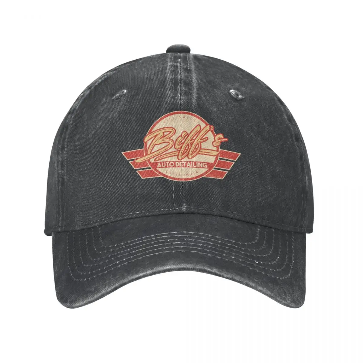 Biff's Auto Detailing in Distressed Red. Back To The Future Movie Cowboy Hat Fashion Beach Kids Hat funny hat Ladies Men's