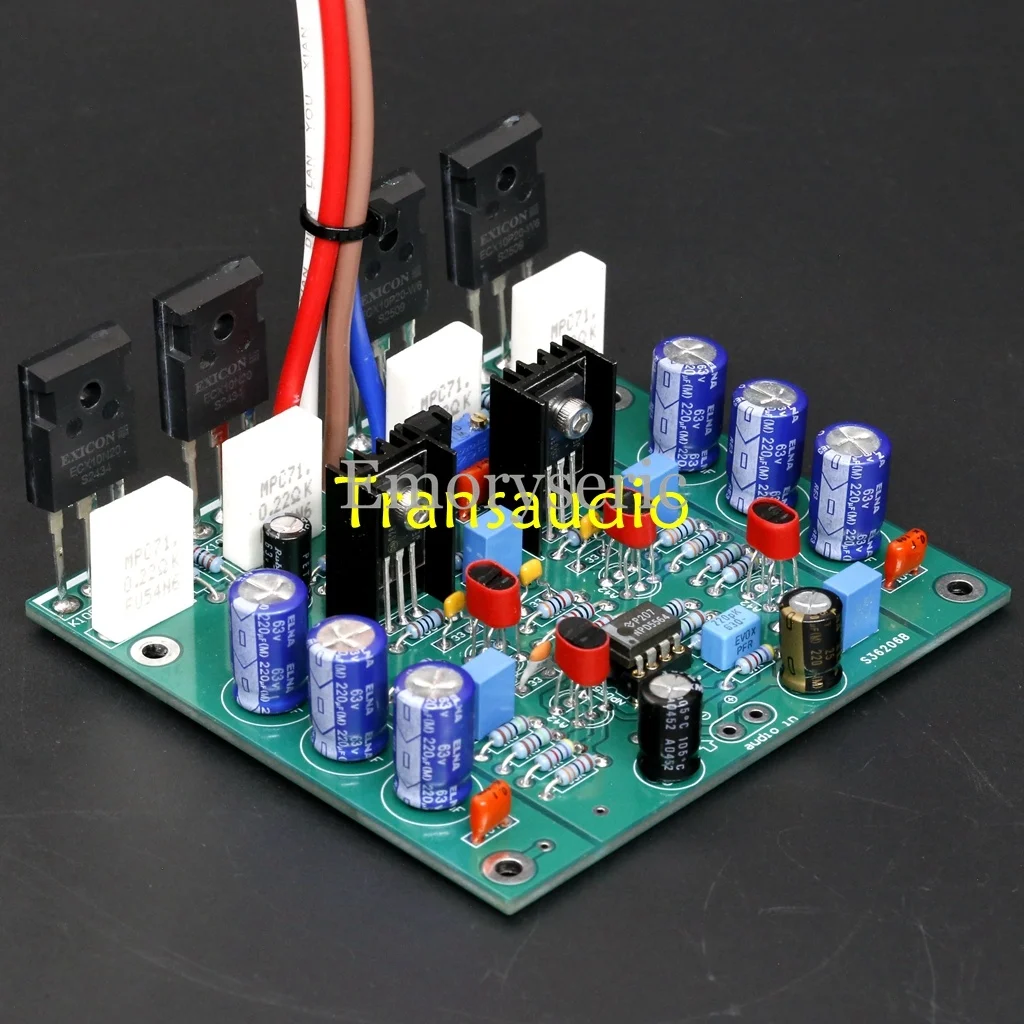 Goldmund Circuit Mono Power Amplifier Board, Adjustable Class A Bias Current, HiFi Audio Amp PCB