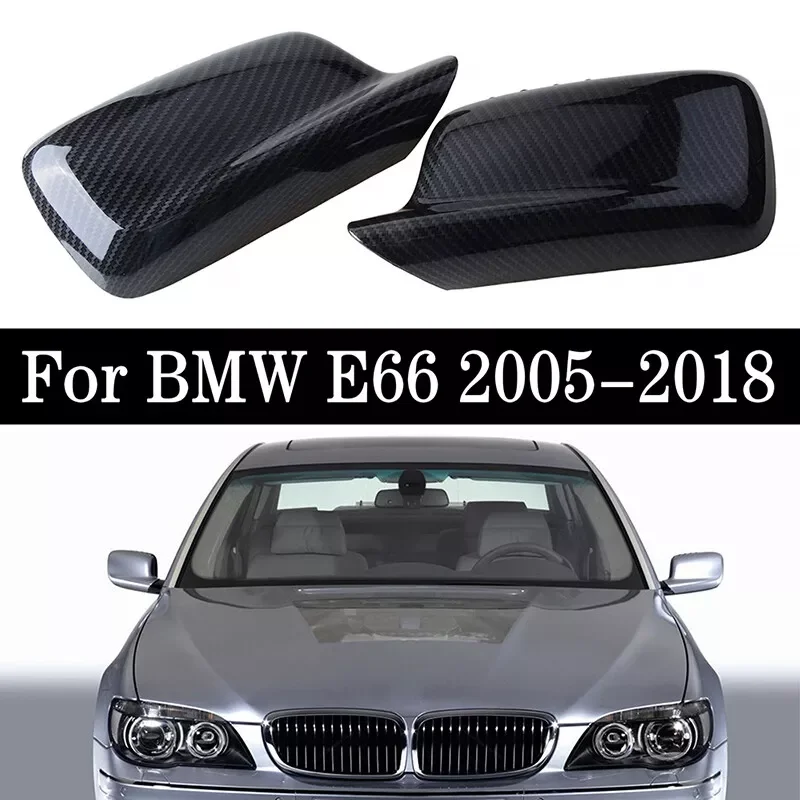 1 Pair Car Rearview Mirror Covers Trim Caps For BMW E65 E66 E67 E46 Coupe E46 Cabrio 51167074235 51167074236 Auto Parts