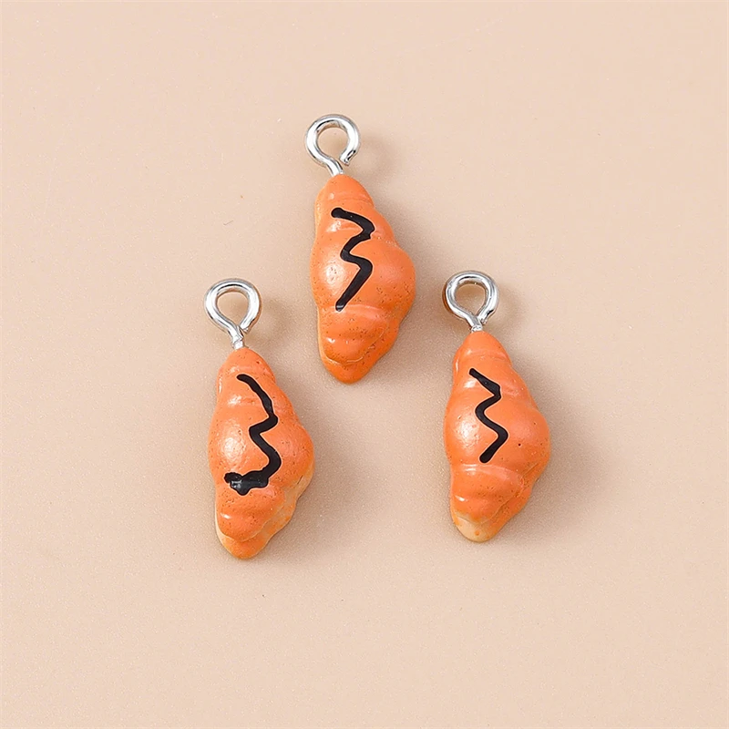 20 Stück niedliche, gemischte Anhänger in Form von Lebensmitteln und Brot aus Harz zum Basteln von Halsketten, Ohrringen, Armbändern, für DIY-Handarbeiten und als Schmuckzubehör. – Detail 14