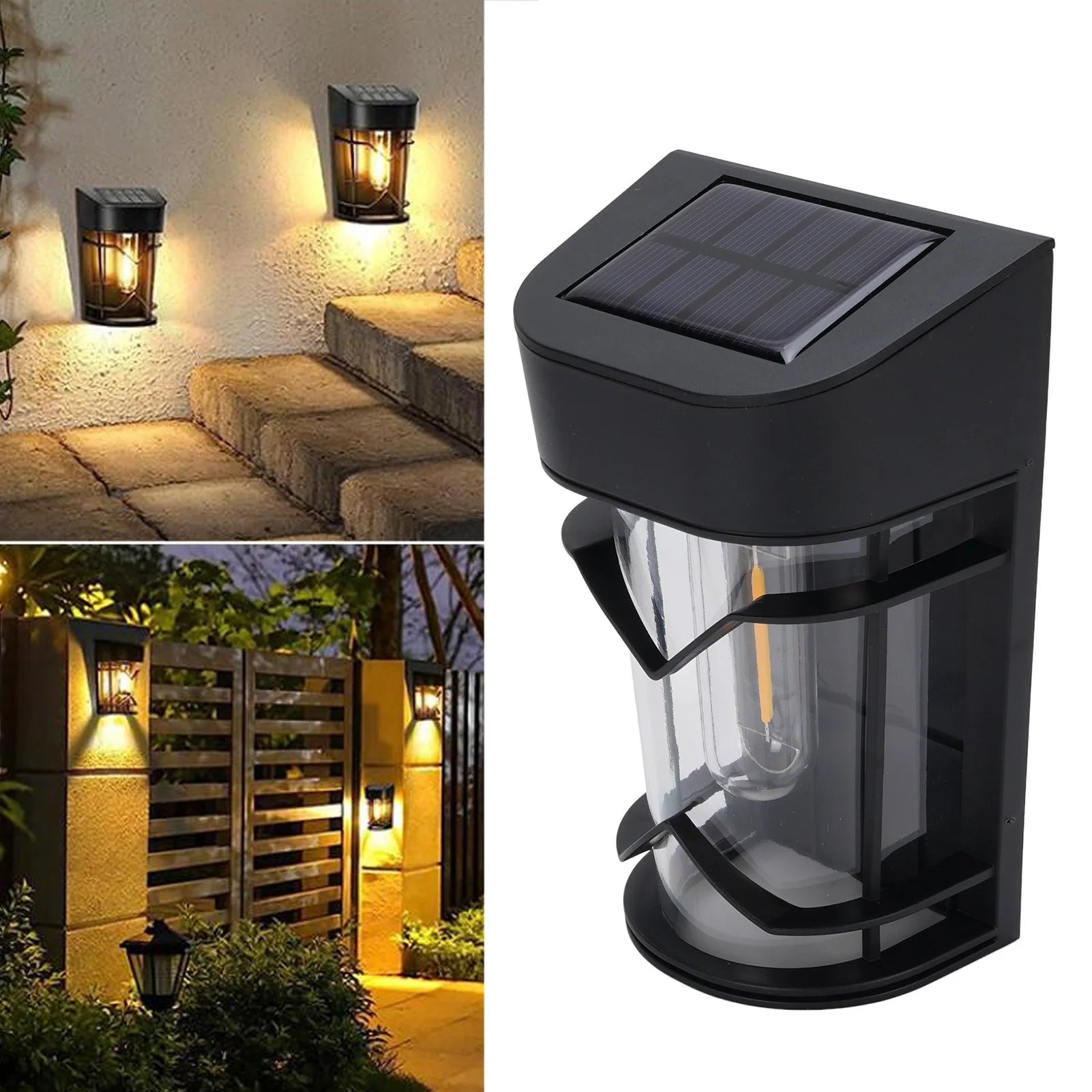 

Солнечный светильник для забора с автоматическим включением/выключением, энергоэффективный, с аккумулятором 600 мАч, от суток до сумерек, настенный, IP65, для улицы