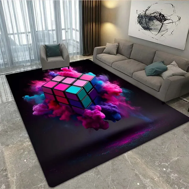 Decorative carpet of the series of 3D carpet games suitable for living room and bedroom, non -slip carpet bedroom decor