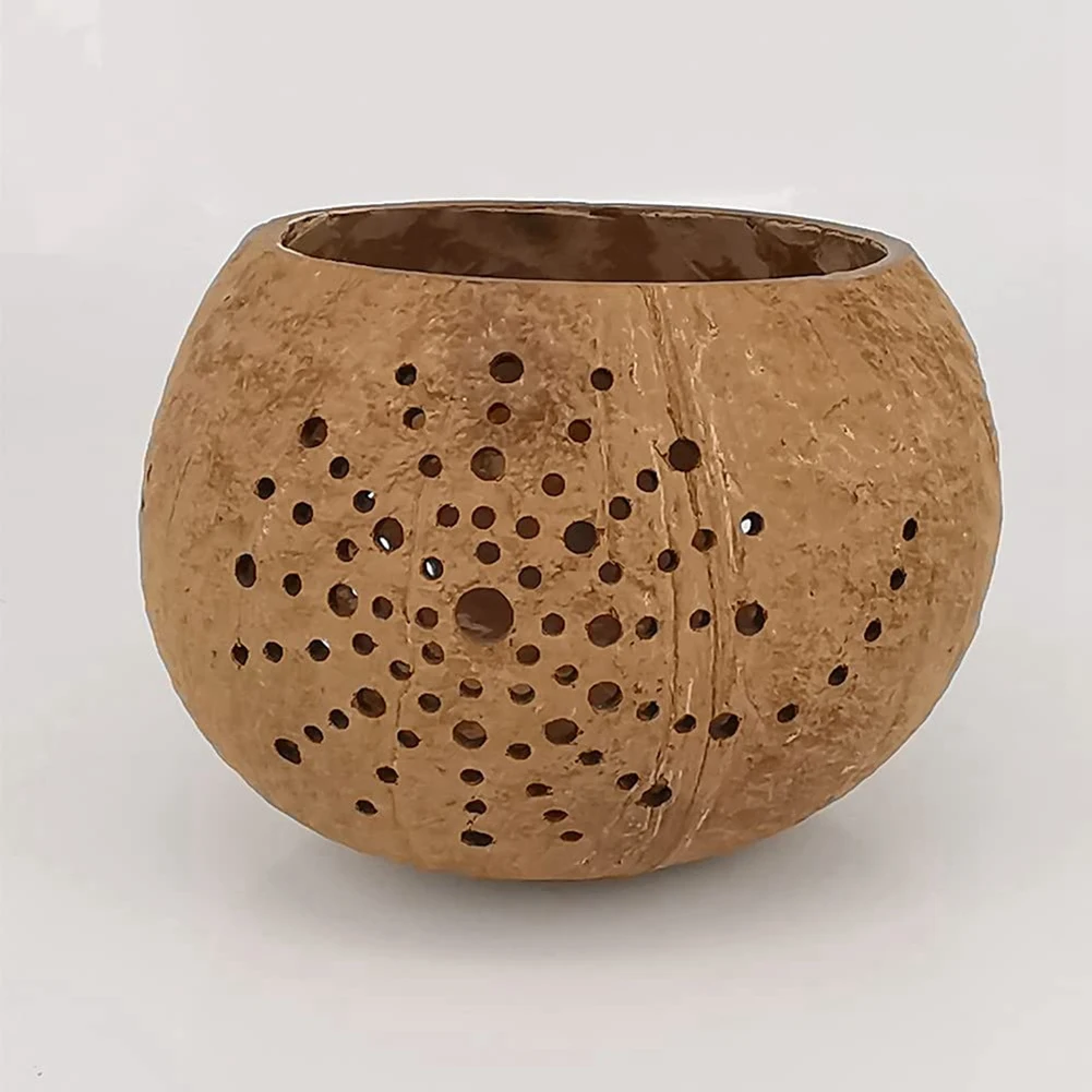 

Quality Candle Holders,Handmade Coconut Shell Candle Holder For Tealight Small Pillar Rustic Candle Coconut Shell Bowl