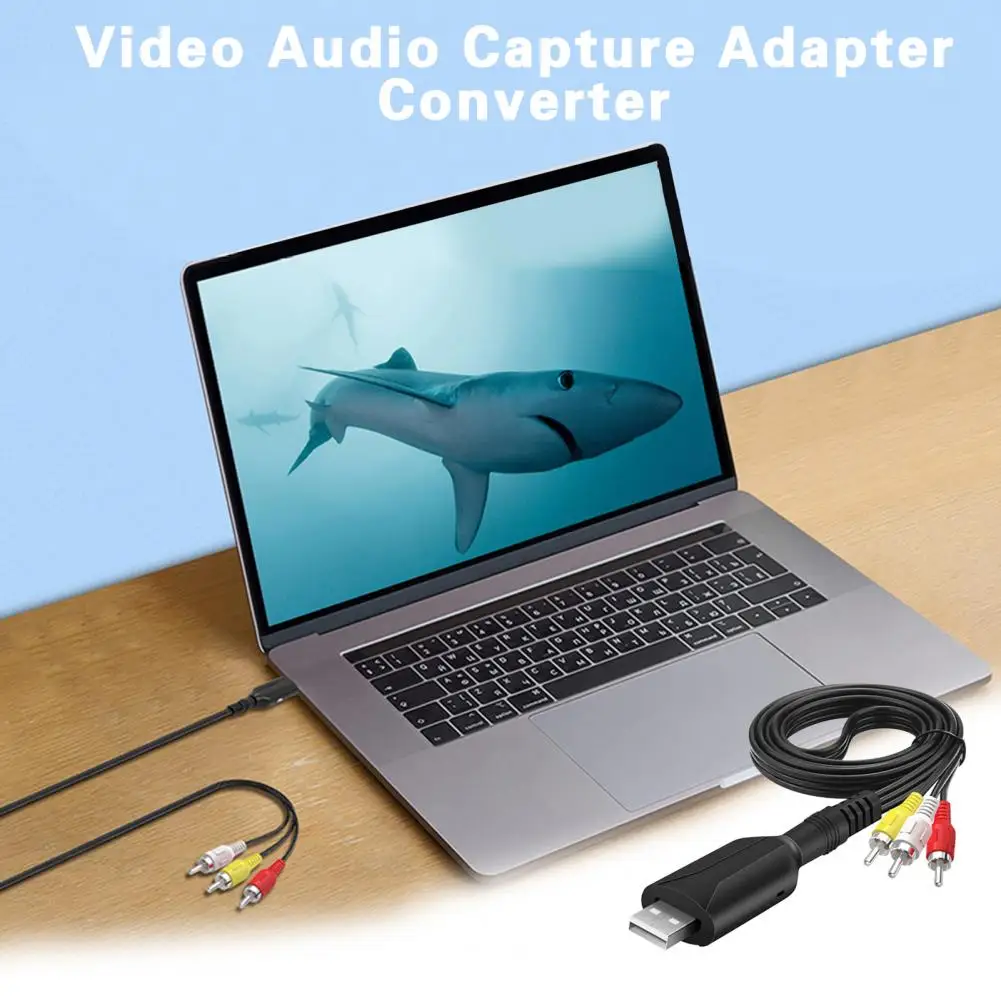 USB Video Capture Card VHS To Digital RCA To USB 2.0 Audio Capture Device Adapter Converter Easy To Cap VCR DVR TV For Win7/8/10