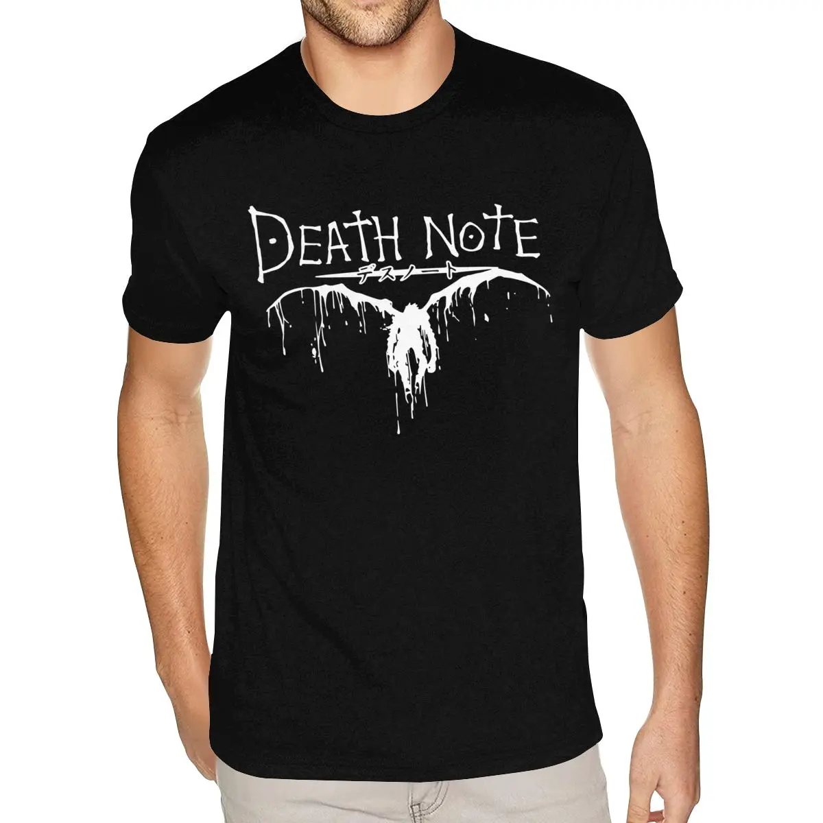 

Short Sleeve Crew Neck Organnic Cotton Death Note Anime Manga Cosplay Tees Present Gentlemen' S TShirts