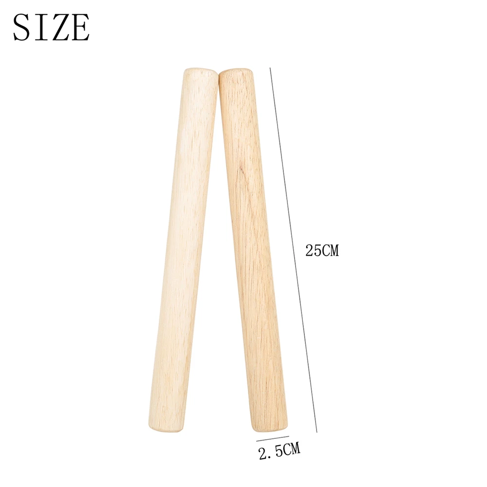 1 Pair of Wooden Rhythm Sticks Percussion Sticks Orff Percussion Accessories Solid& Durable Lightweight Drum Sticks