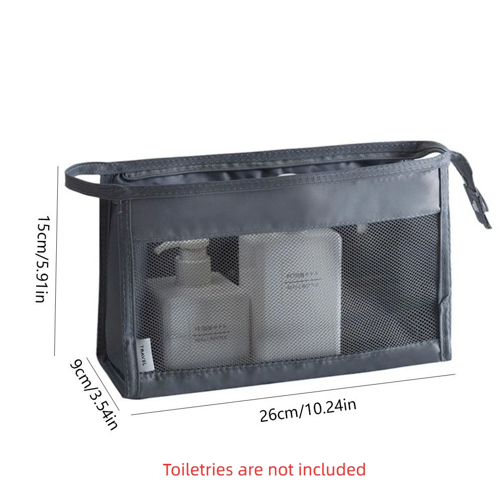 Handheld Case Hanging Travel Cosmetic Bag Portable Foldable Shower Storage Pouch Visible Multifunctional Toiletry Bag Beauty