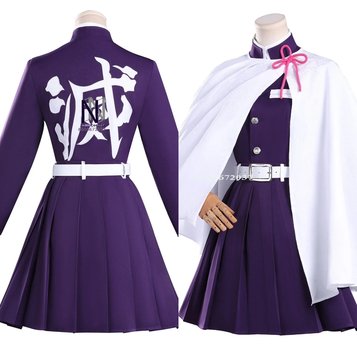 

Hot Japanese Anime Characters Cosplay Costume Kanao Tsuyuri Role Playing Purple Uniform Headwear for Women ComicCon Party Outfit