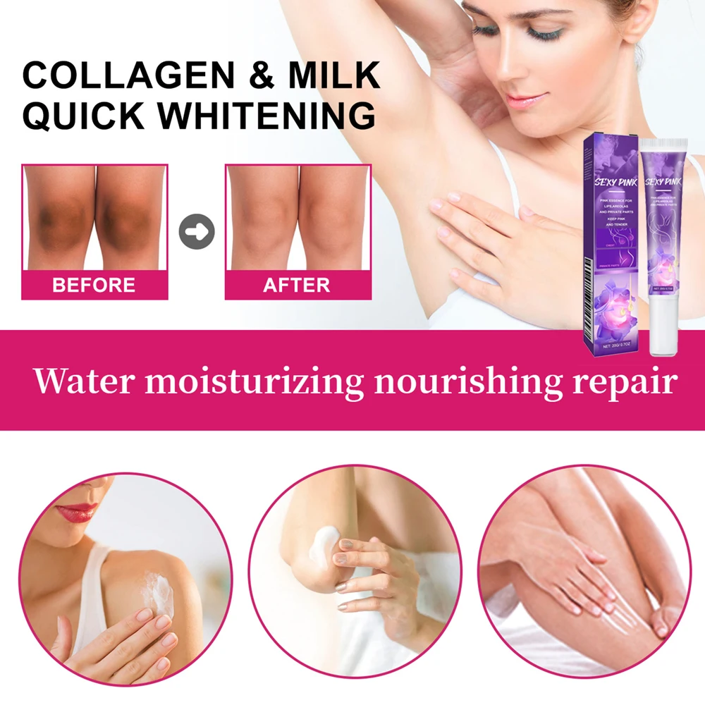 

24H Moisturizing Body Whitening Cream Melanin Removing Formula For Lips Armpits Knees Private Skin Care