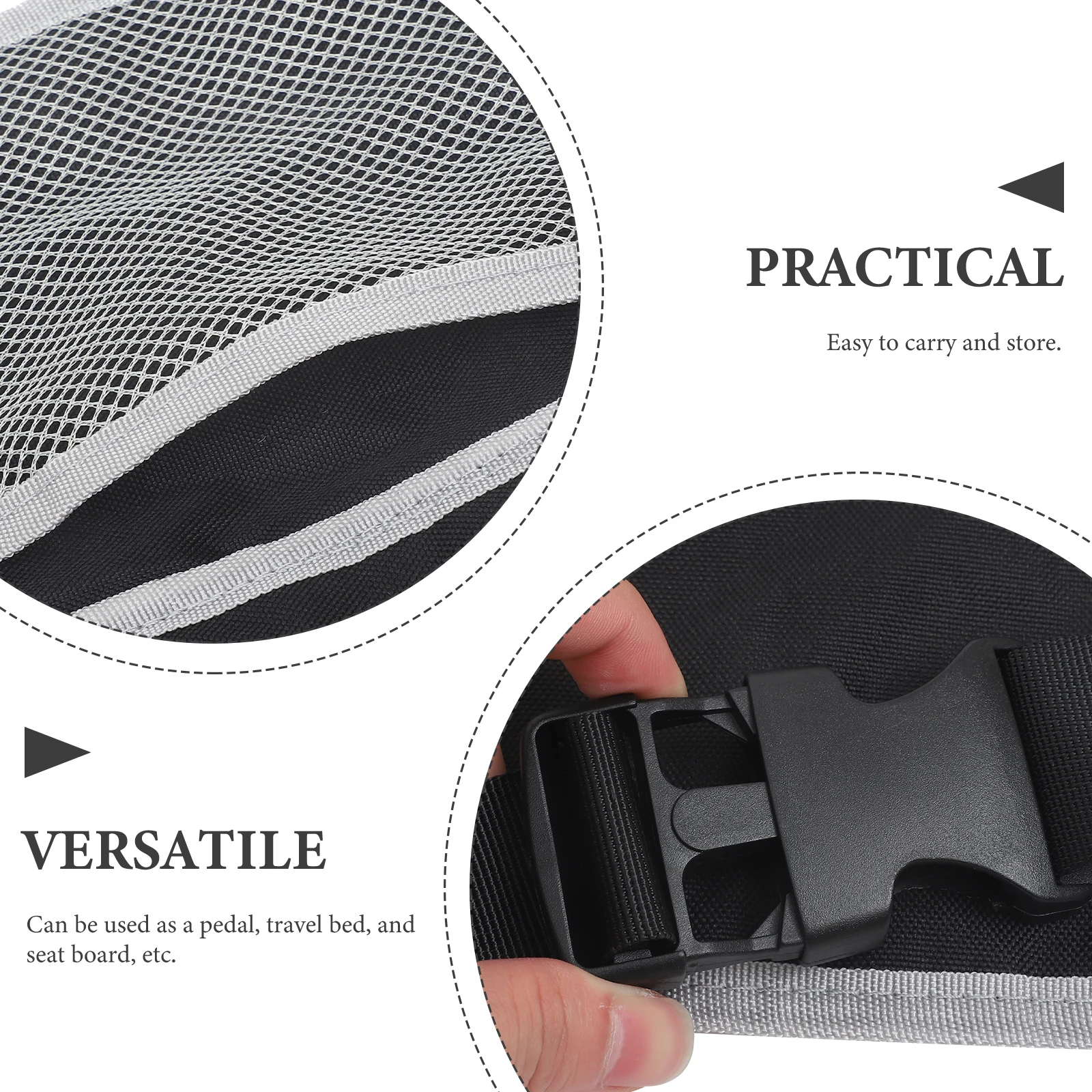 

1 Set Airplane Accessory Travel Toddler Lightweight Bed Adjustable Height Seat Extender For Kids Durable Polyester Comfortable